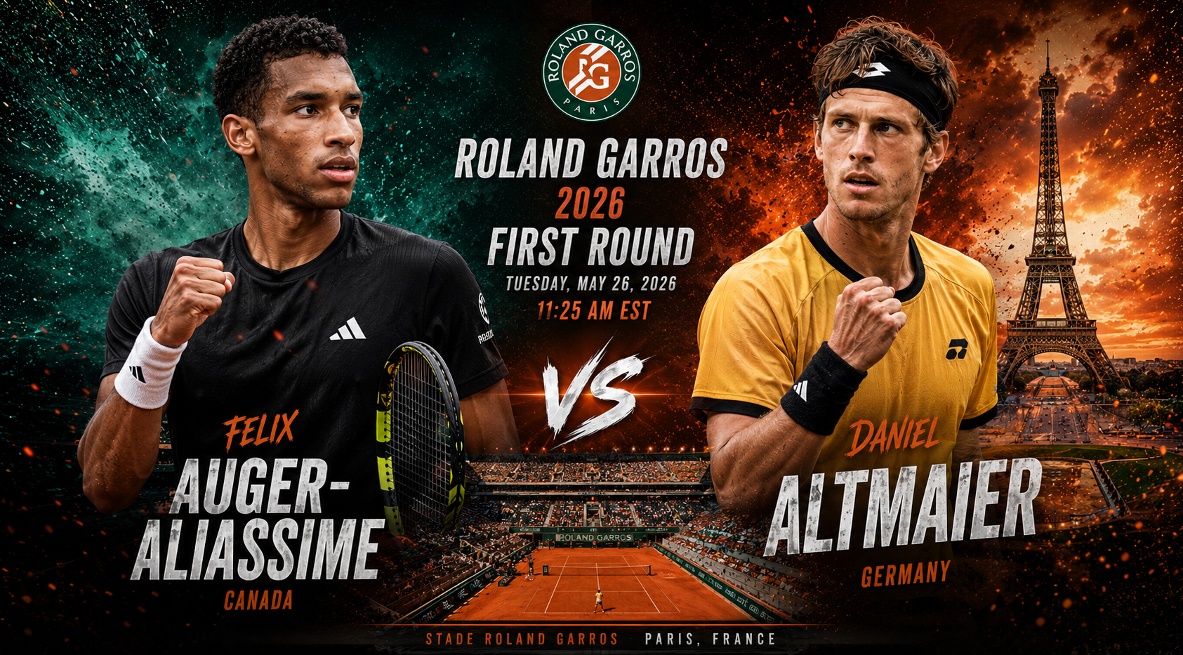 Felix Auger-Aliassime vs Daniel Altmaier Prediction &amp; Betting Pick | ATP Roland Garros May 26, 2026