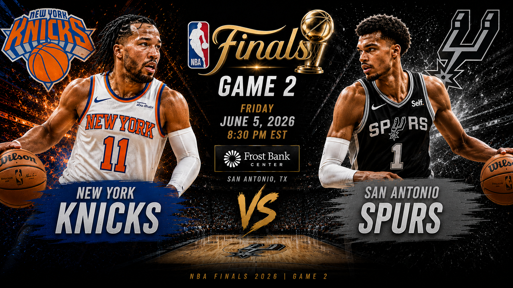 New York Knicks at San Antonio Spurs Prediction &amp; Betting Pick | NBA Finals Game 2 June 5, 2026