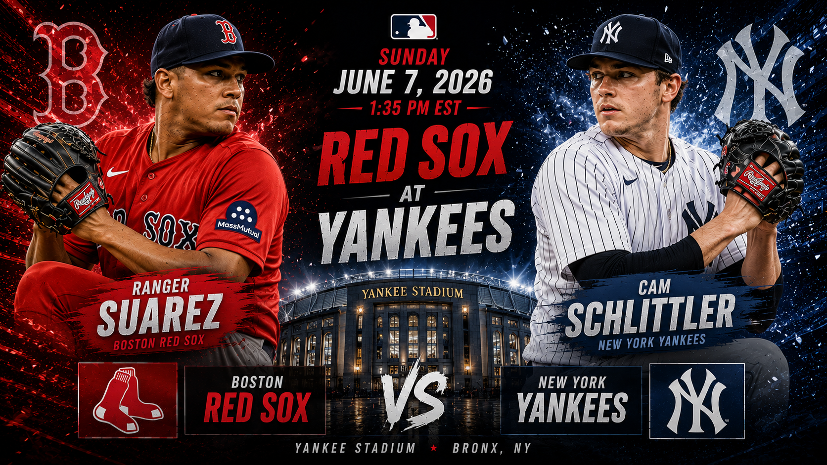 Boston Red Sox (Ranger Suarez) at New York Yankees (Cam Schlittler) Prediction &amp; Betting Pick | MLB Regular Season June 7, 2026