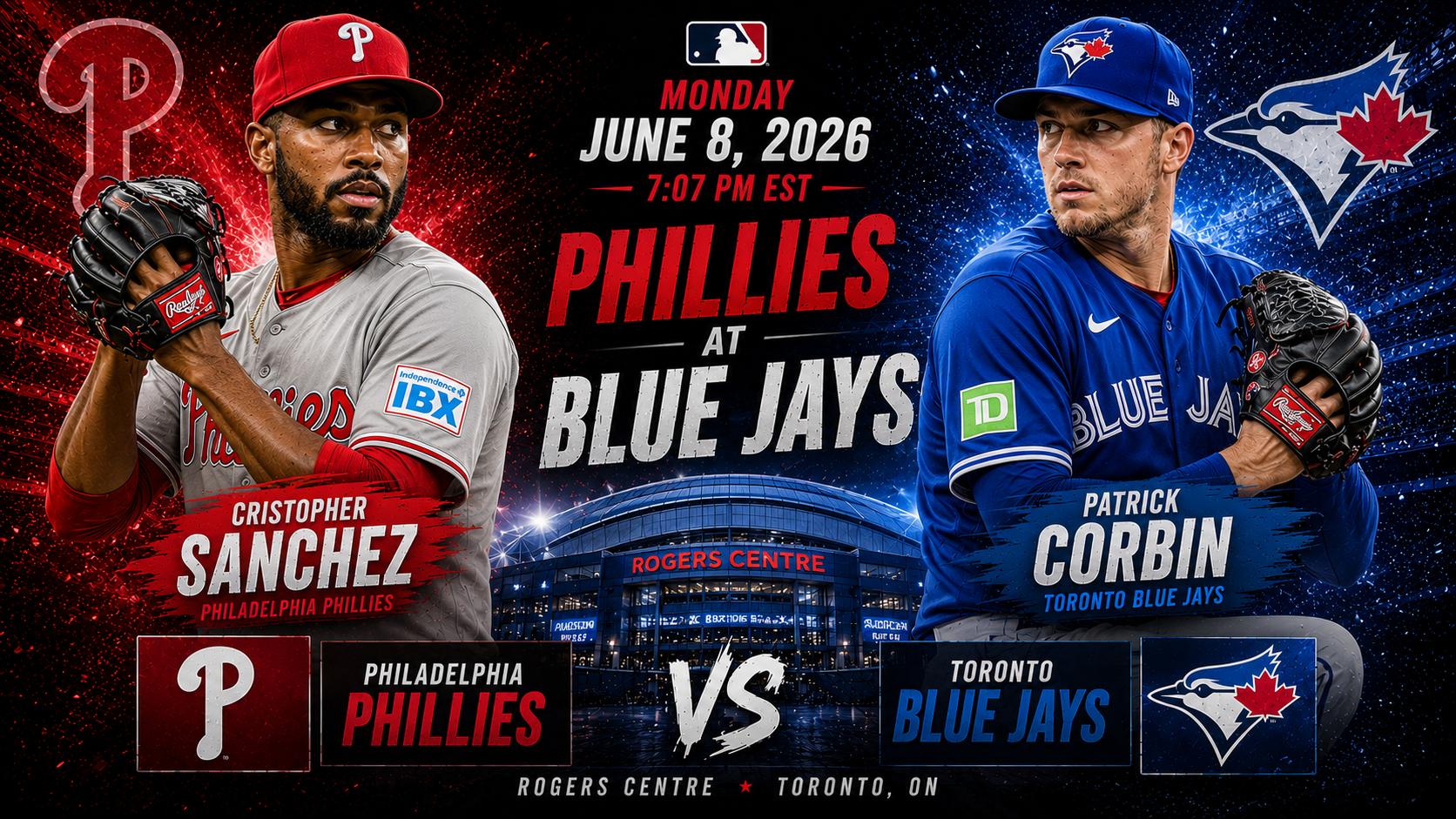 Philadelphia Phillies (Cristopher Sanchez) at Toronto Blue Jays (Patrick Corbin) Prediction &amp; Betting Pick | MLB Regular Season June 8, 2026