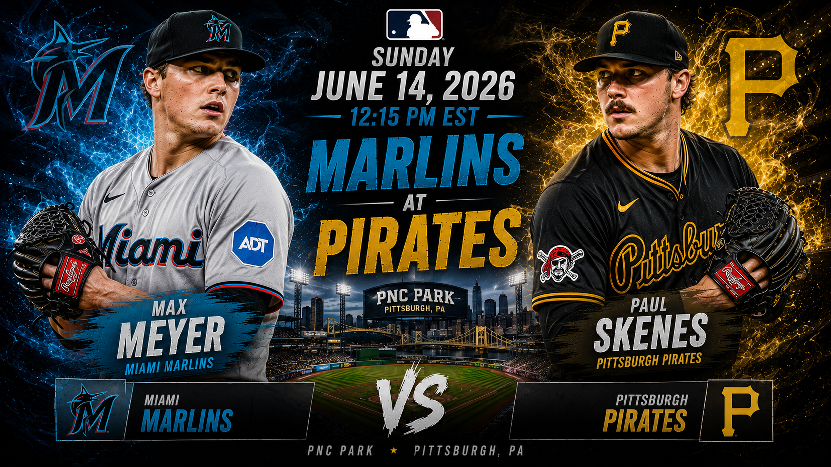 Miami Marlins (Max Meyer) at Pittsburgh Pirates (Paul Skenes) Prediction &amp; Betting Pick | MLB Regular Season June 14, 2026