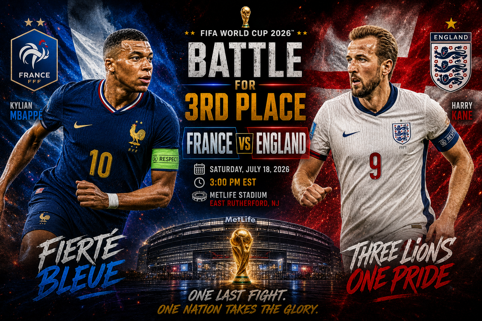 France vs England Prediction &amp; Betting Pick | FIFA World Cup Battle for 3rd July 18, 2026