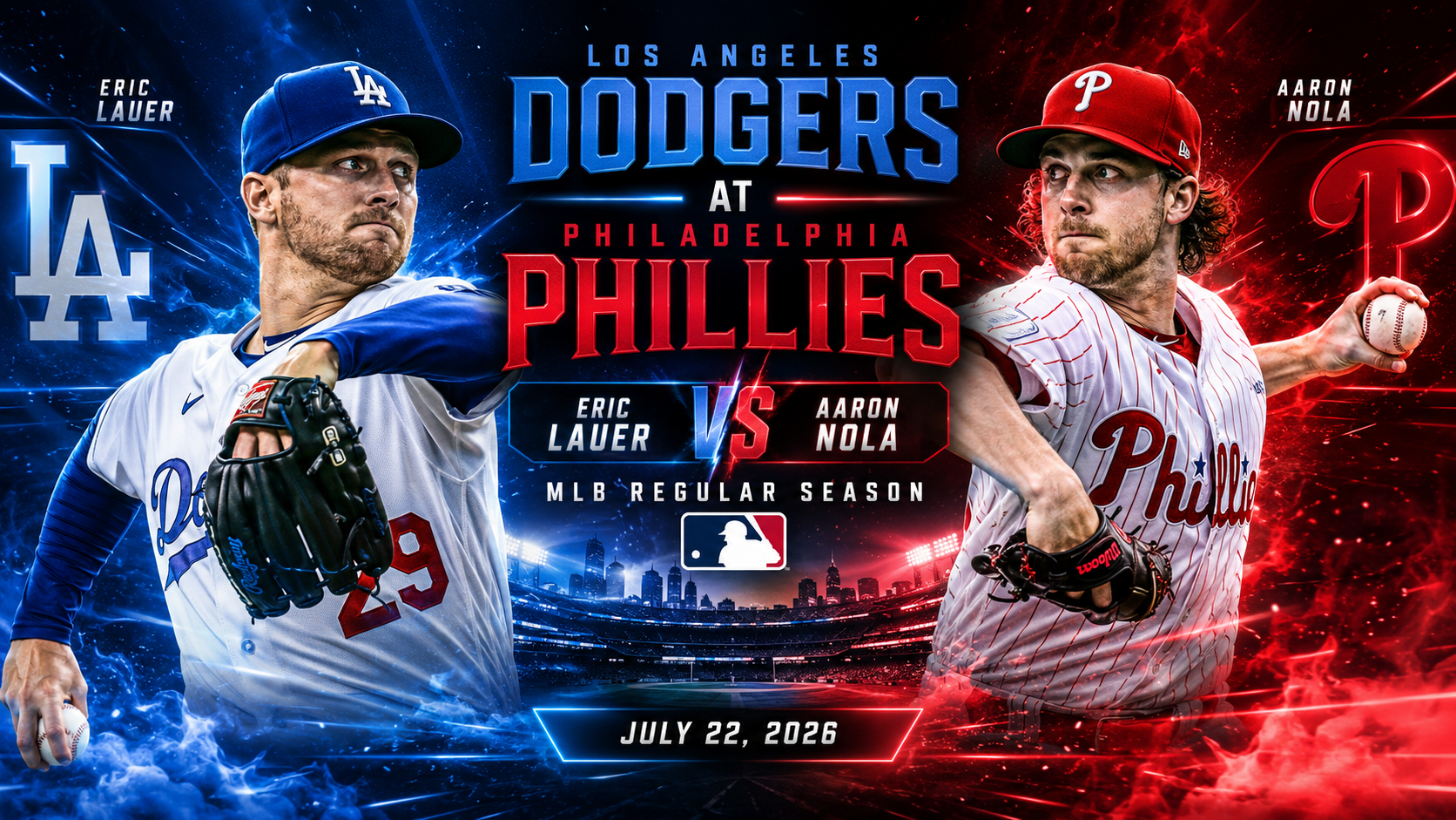 Los Angeles Dodgers (Eric Lauer) at Philadelphia Phillies (Aaron Nola) Prediction &amp; Betting Pick | MLB Regular Season July 22, 2026