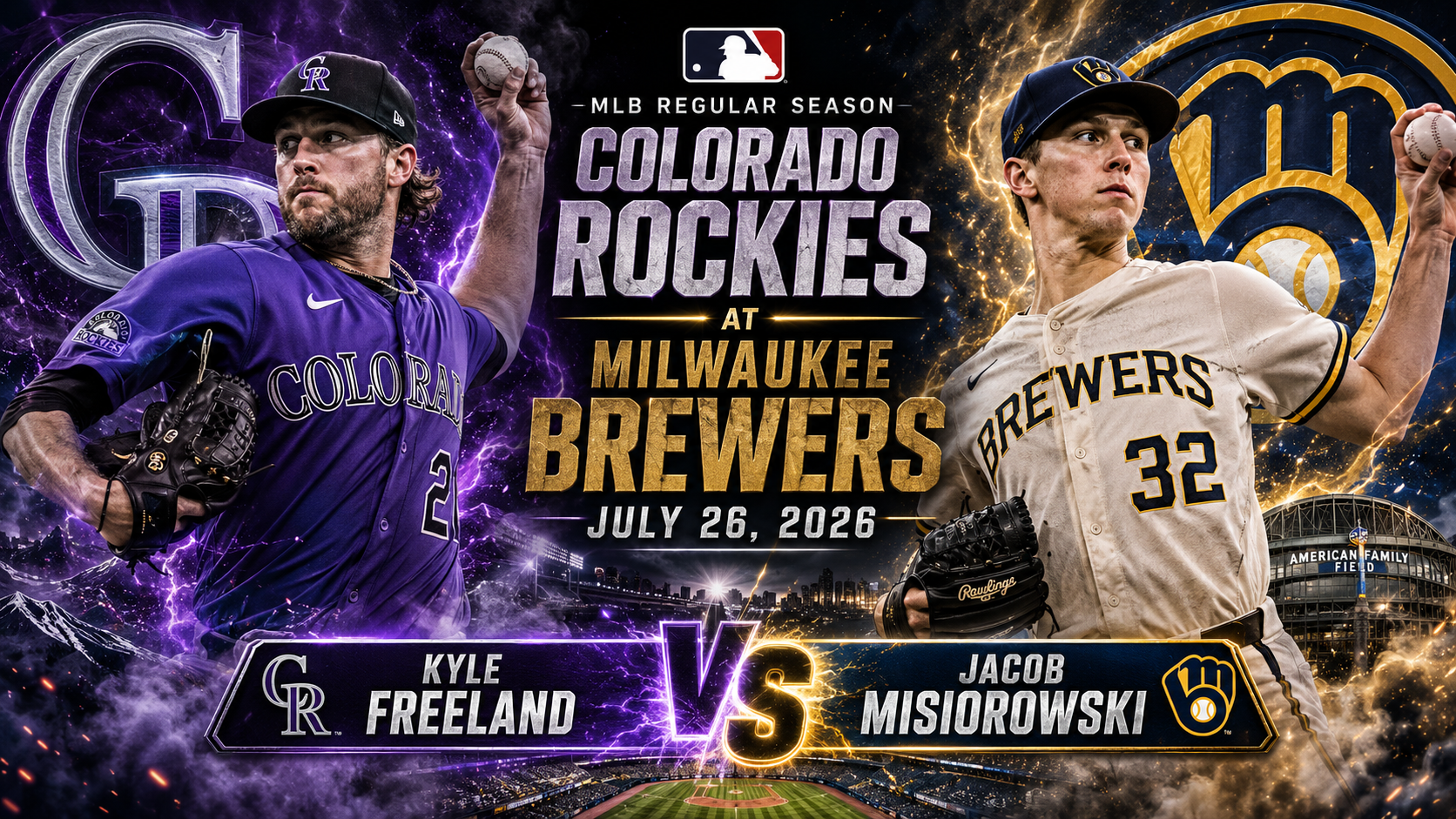 Colorado Rockies (Kyle Freeland) at Milwaukee Brewers (Jacob Misiorowski) Prediction &amp; Betting Pick | MLB Regular Season July 26, 2026