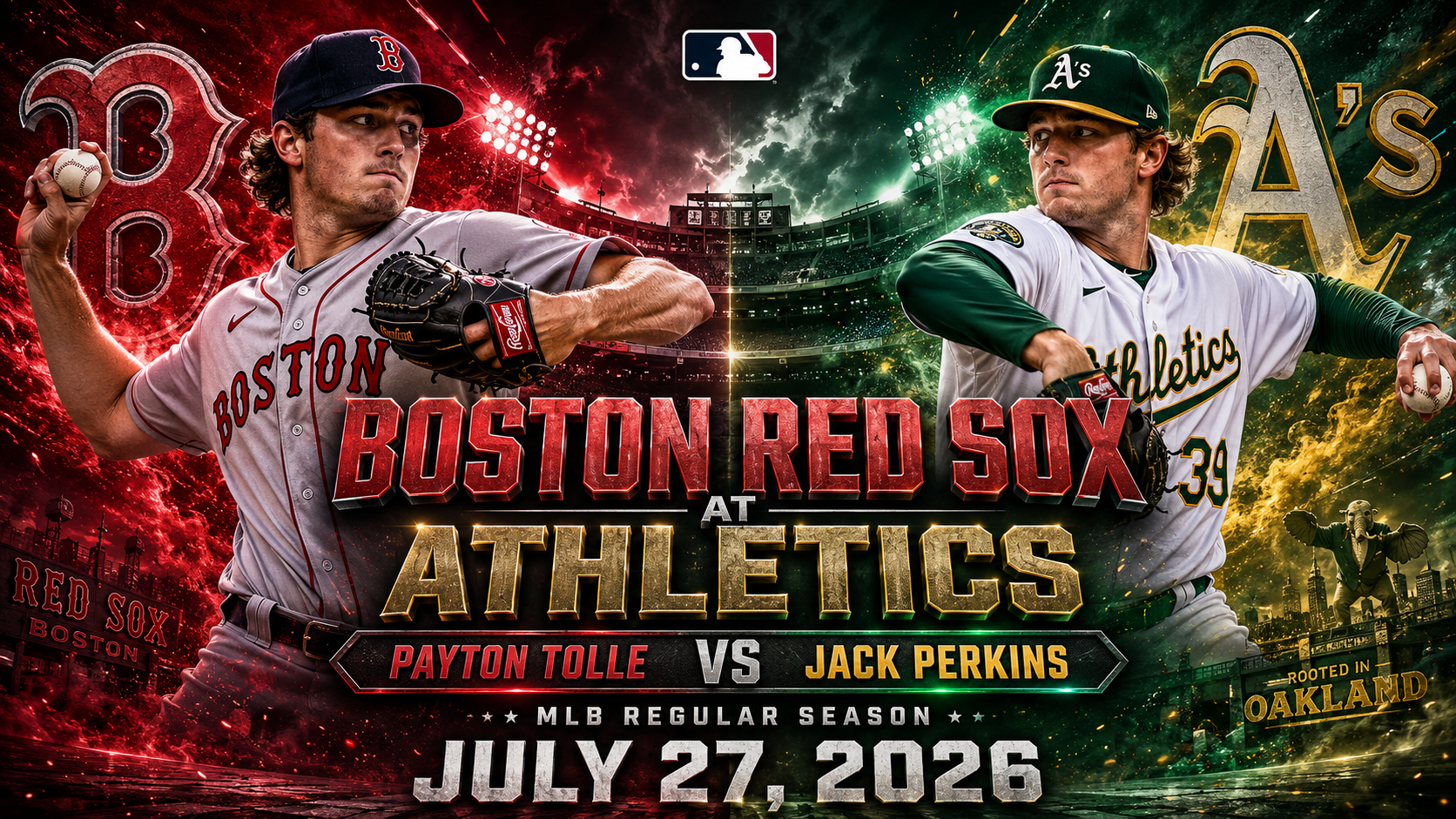 Boston Red Sox (Payton Tolle) at Athletics (Jack Perkins) Prediction &amp; Betting Pick | MLB Regular Season July 27, 2026
