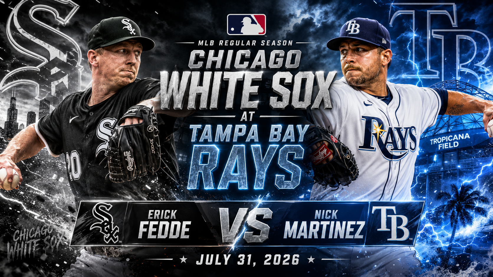 Chicago White Sox (Erick Fedde) at Tampa Bay Rays (Nick Martinez) Prediction &amp; Betting Pick | MLB Regular Season July 31, 2026