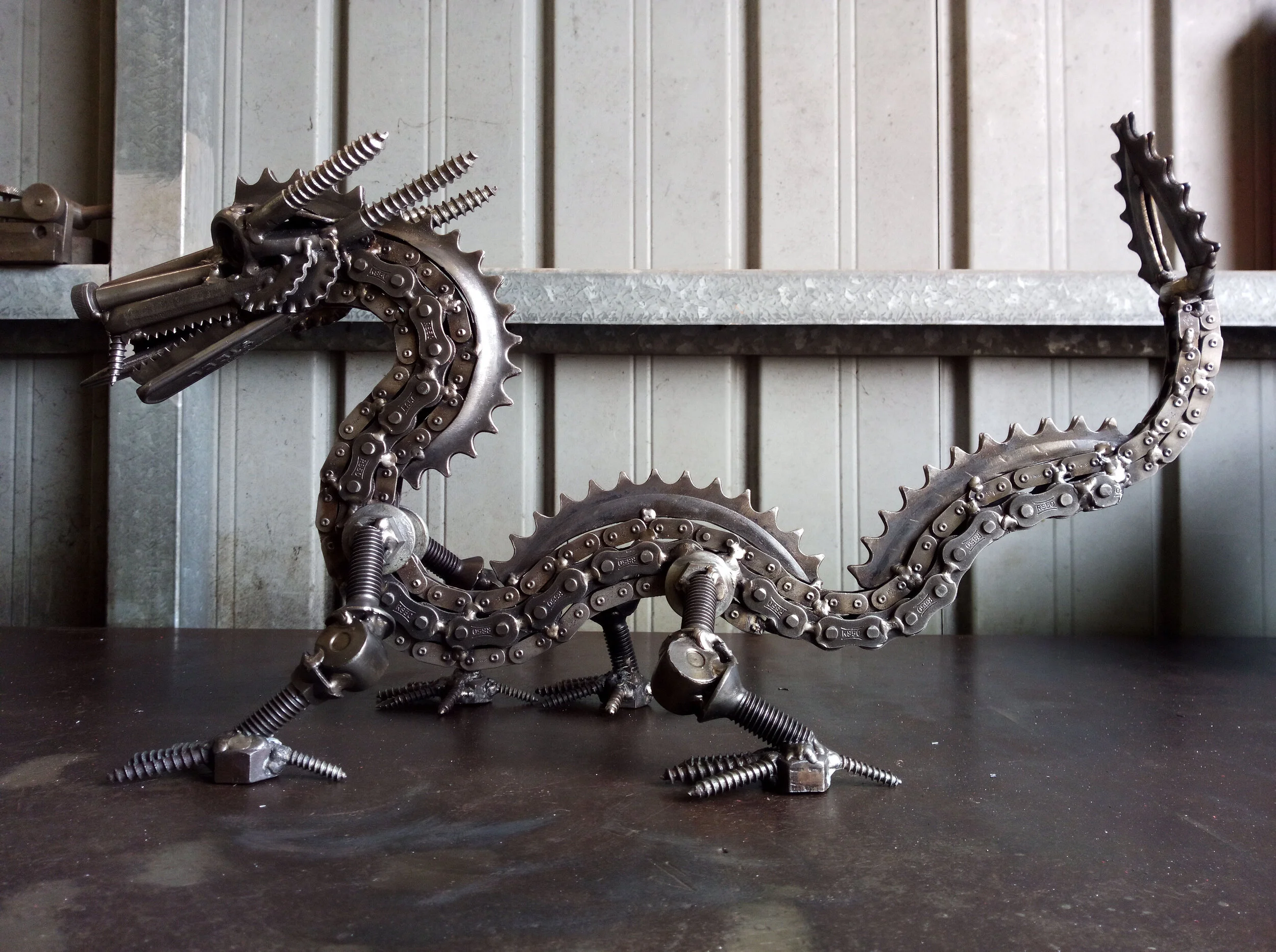 scrap metal dragon