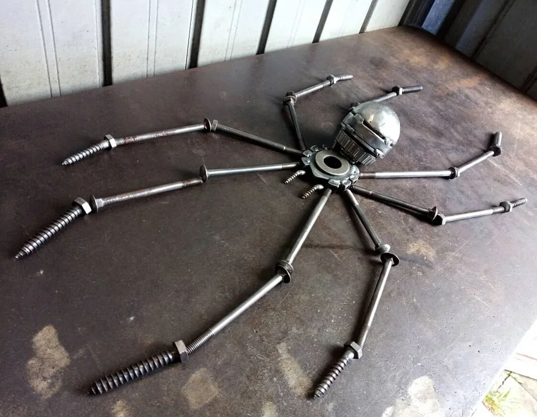 scrap metal spider