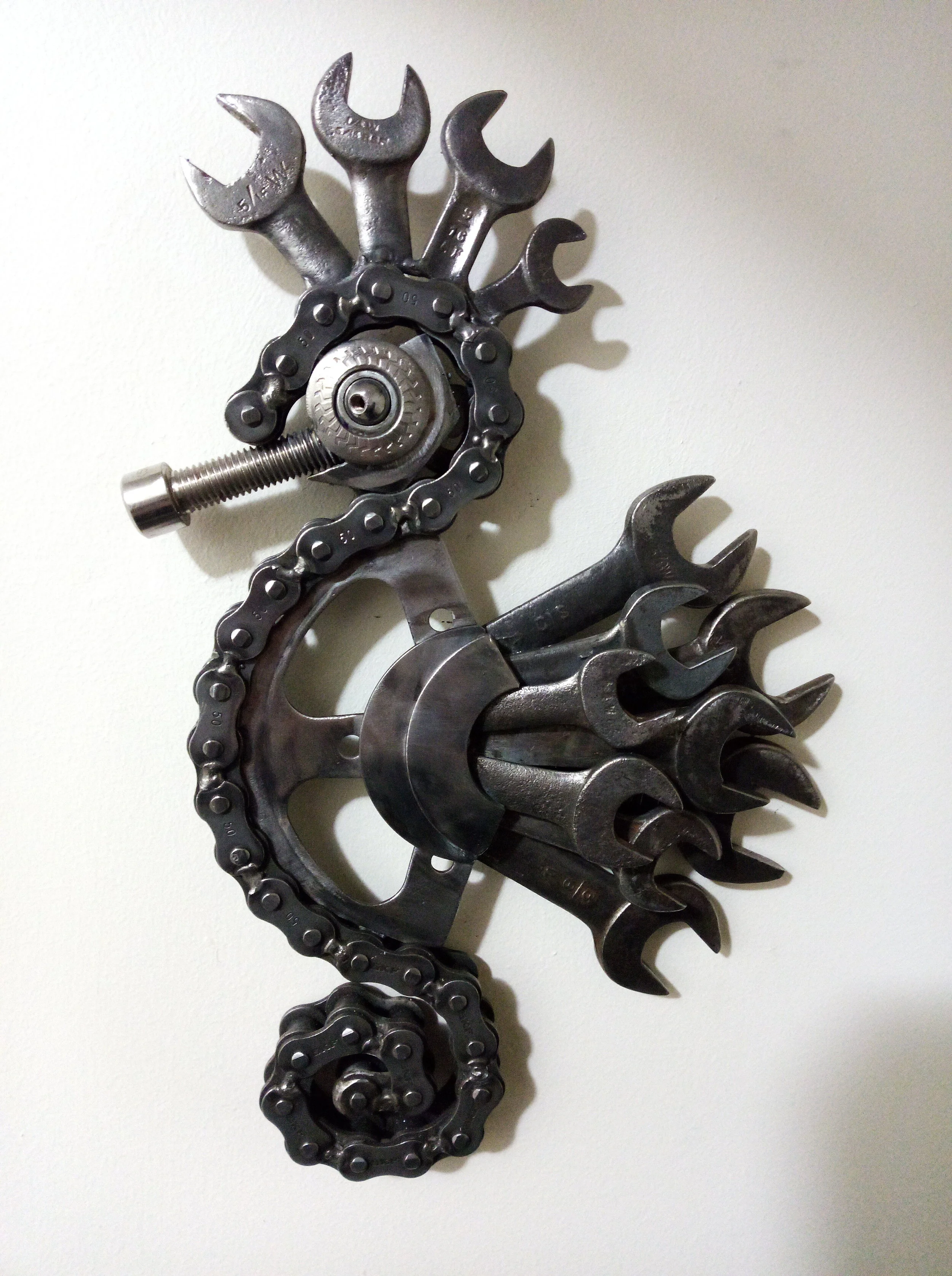 scrap metal seahorse
