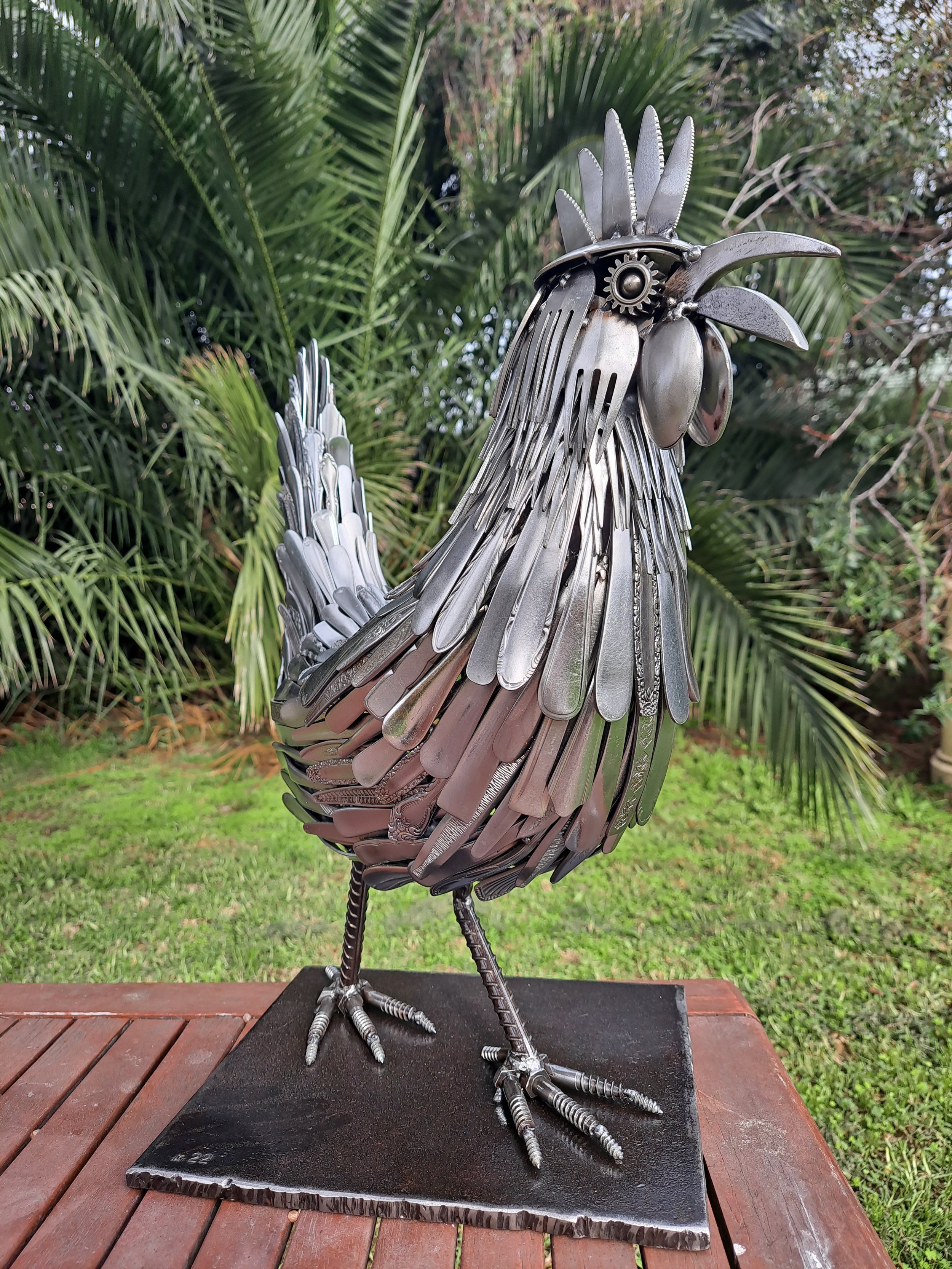 scrap metal chicken