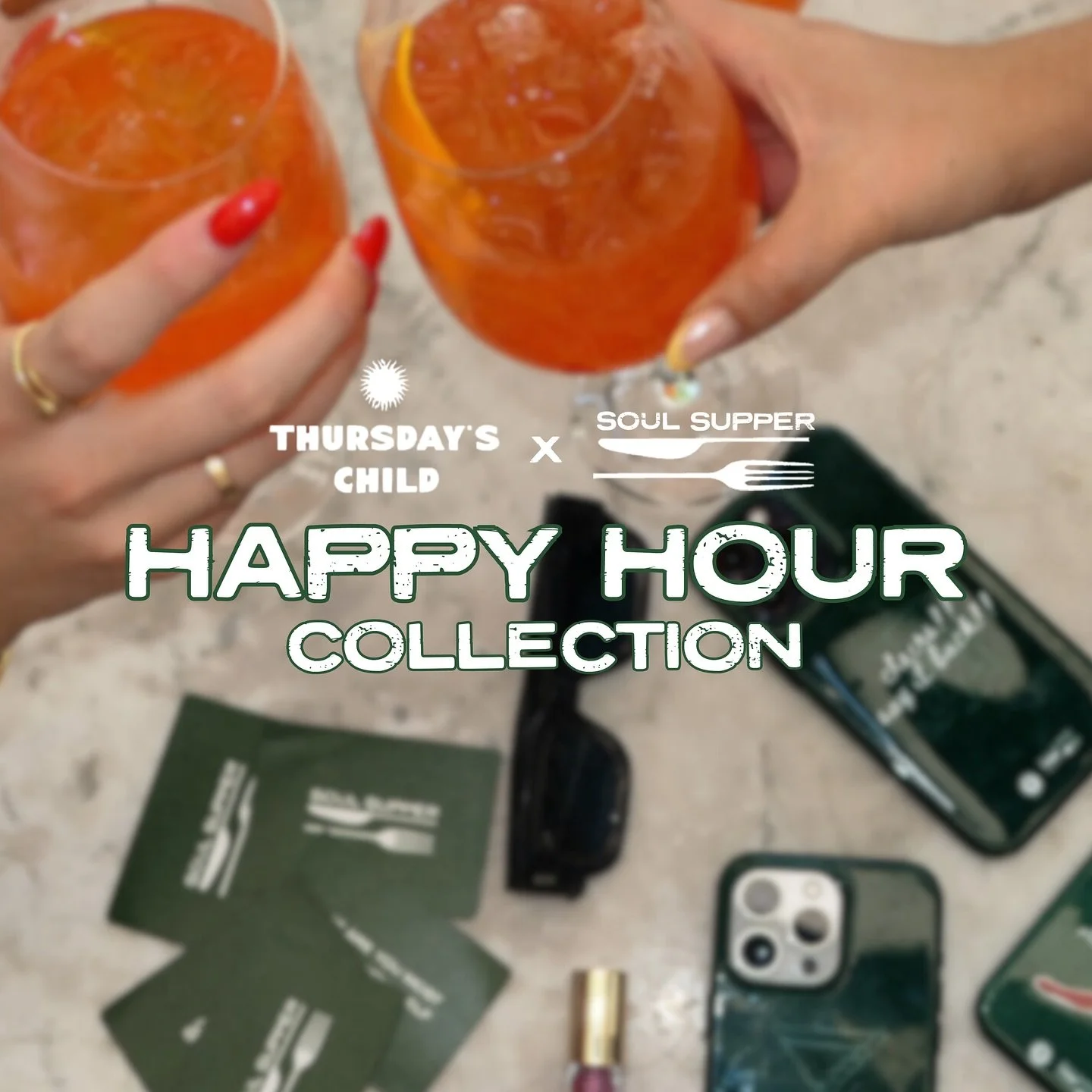HAPPY HOUR COLLECTION!!! Cheers to our @thursdays.child.creative limited edition phone case collection. Shop now in the link in bio!!!🌶️🥂🍸