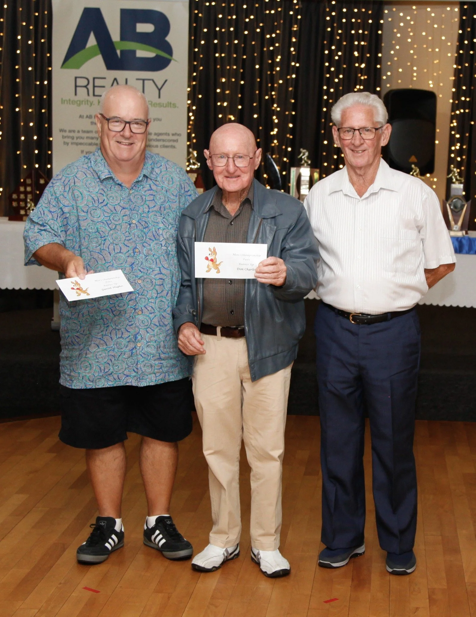 Men's pairs runners up, Gareth and Don
