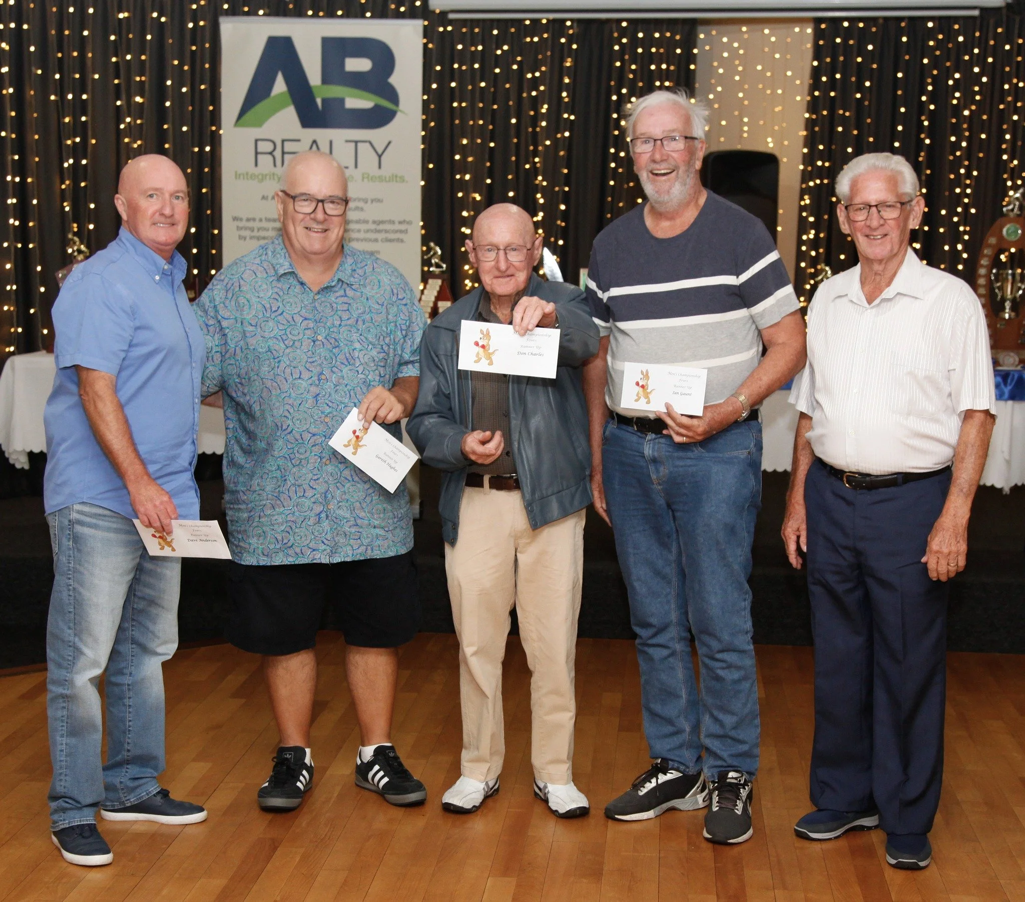 Men's fours runners up, Dave, Gareth Don and Ian