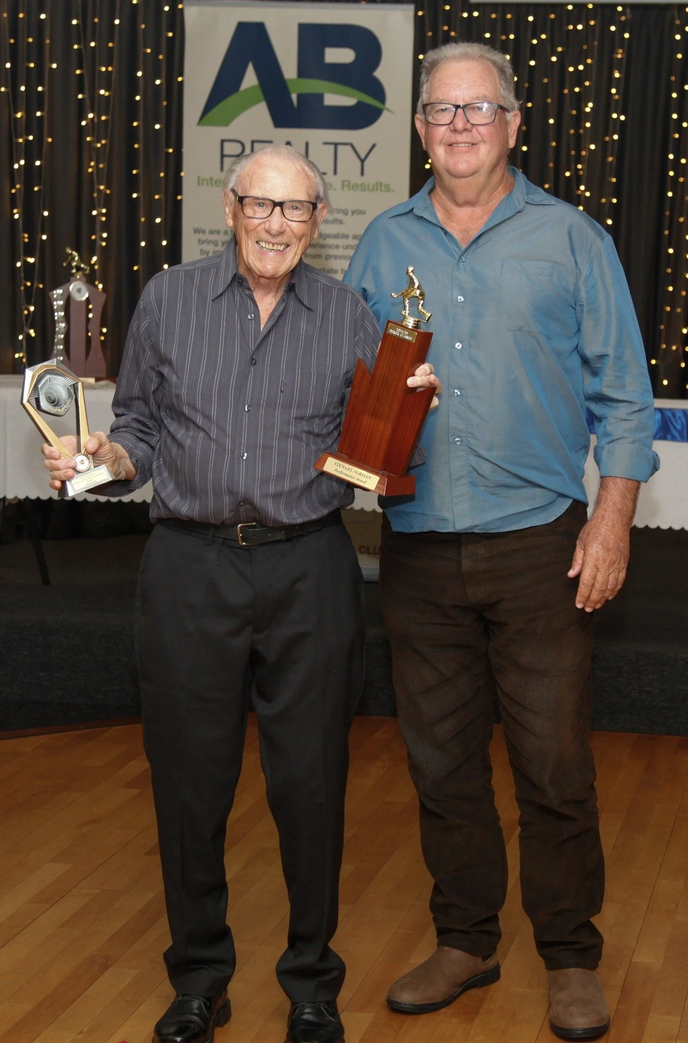 Derek Clarke, winner Stuart Norman Trophy for fourth division best bowler