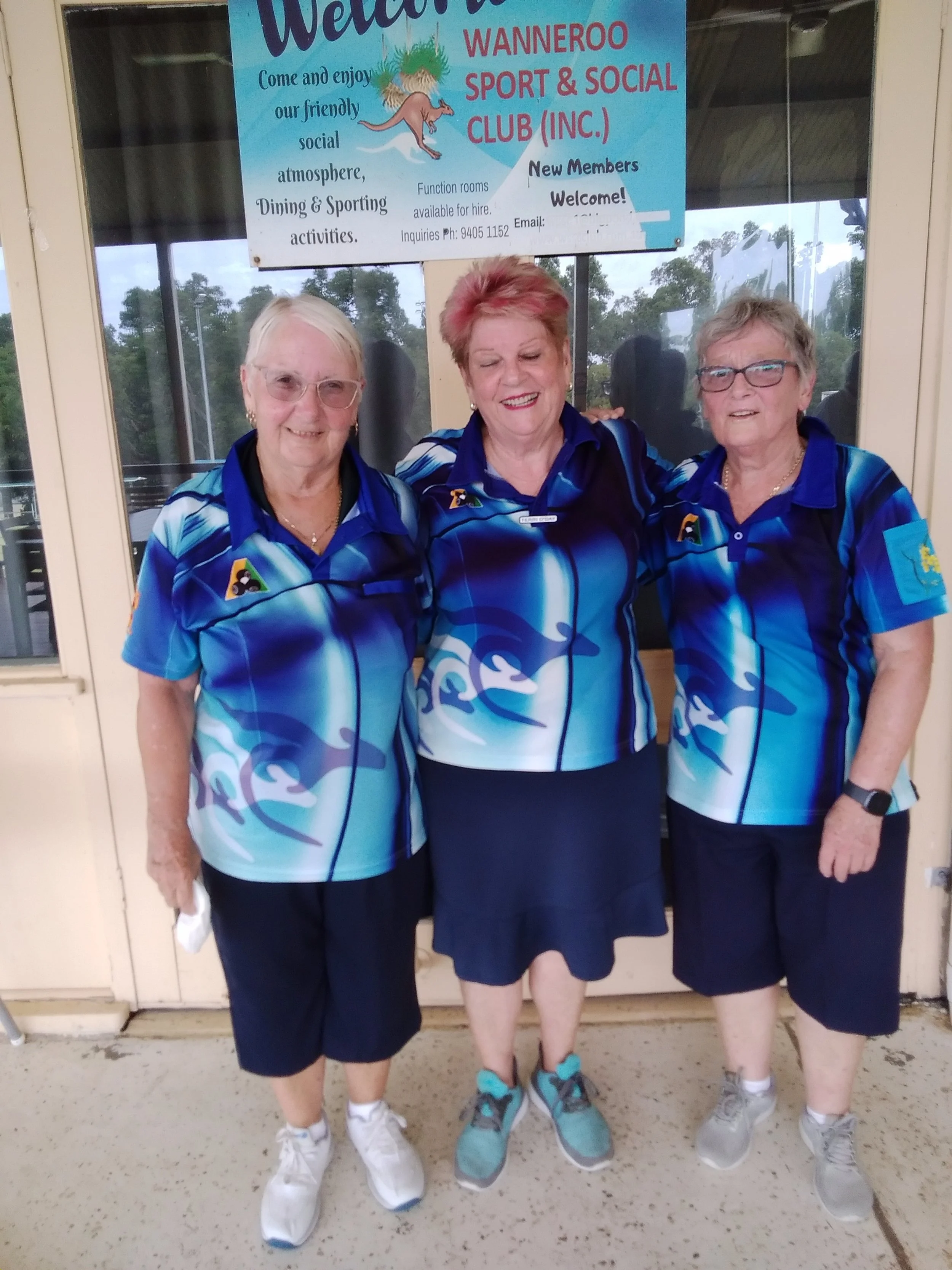 Ladies Triples r/up;  T. O'Day, L. Hampton, C. Davies. 