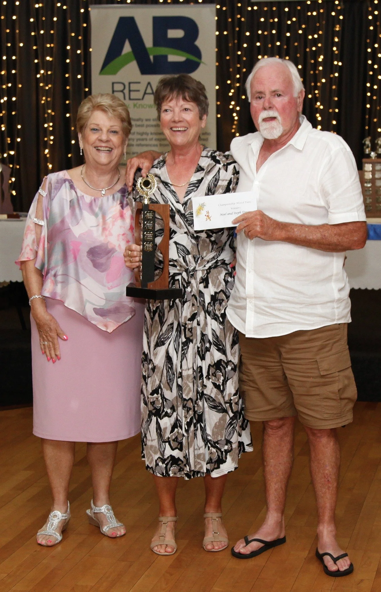 Mixed pairs winners, Noel and Steph