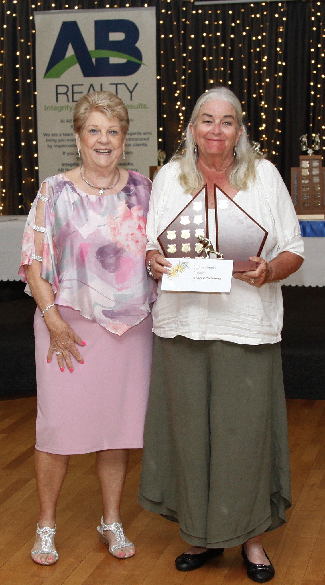 Tracy Newman, Ladies 100UP winner