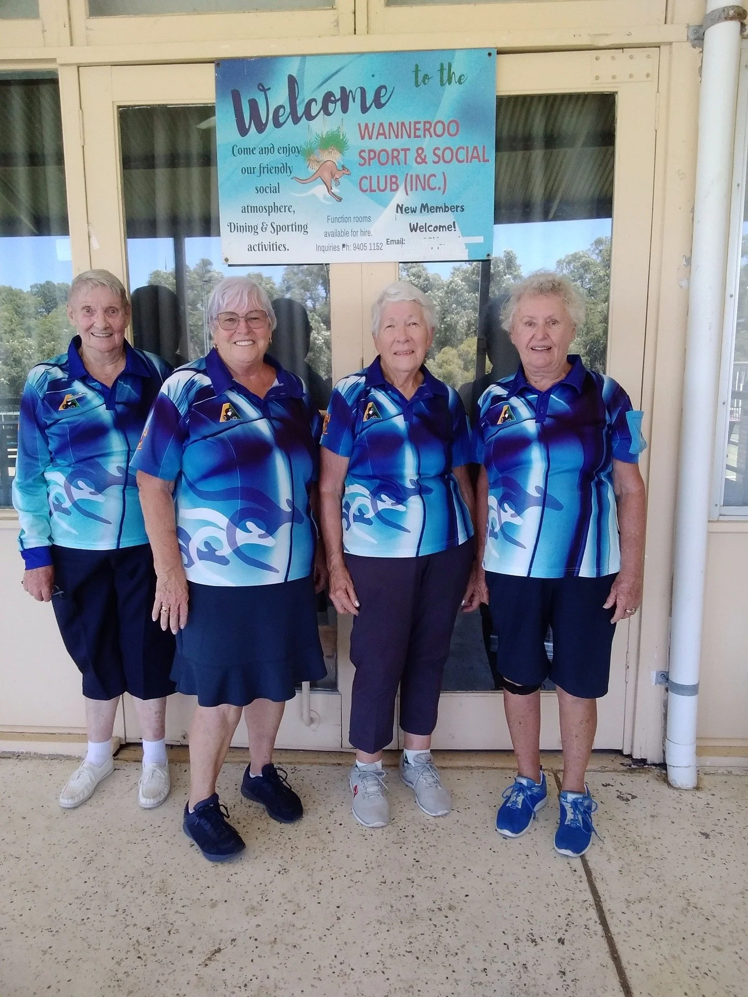 Ladies Fours Plate winners Sandra Goodall, Karen Weir, Ronnie Anderson,  Margaret Wetherly.
