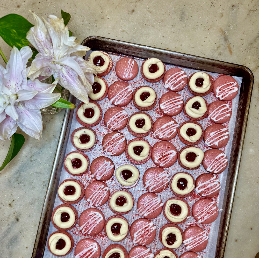 Raspberry Macarons
