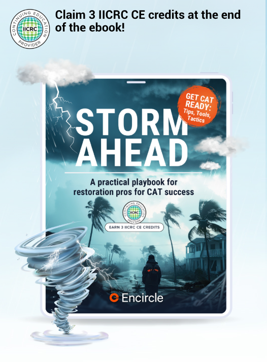 Accredited field services guide created from repurposed content assets for Encircle, showcasing B2B SaaS content strategy and SEO-driven lead generation.