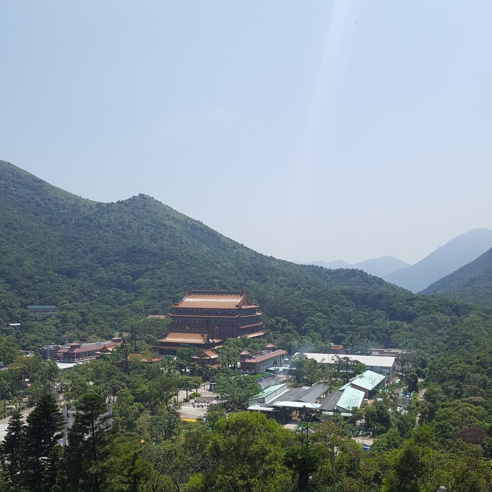 Po Lin Monastery in the distance