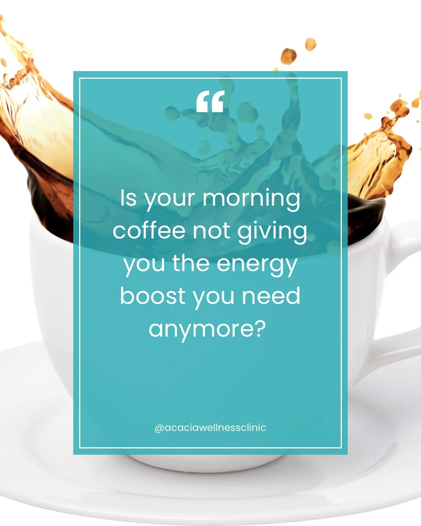 Once upon a time ago, that one morning cup of coffee gave you the energy you needed to function in the day. Then something changed. 

Now you have your cup of coffee but you are finding it no longer gives you the energy it once did. Or maybe you are 