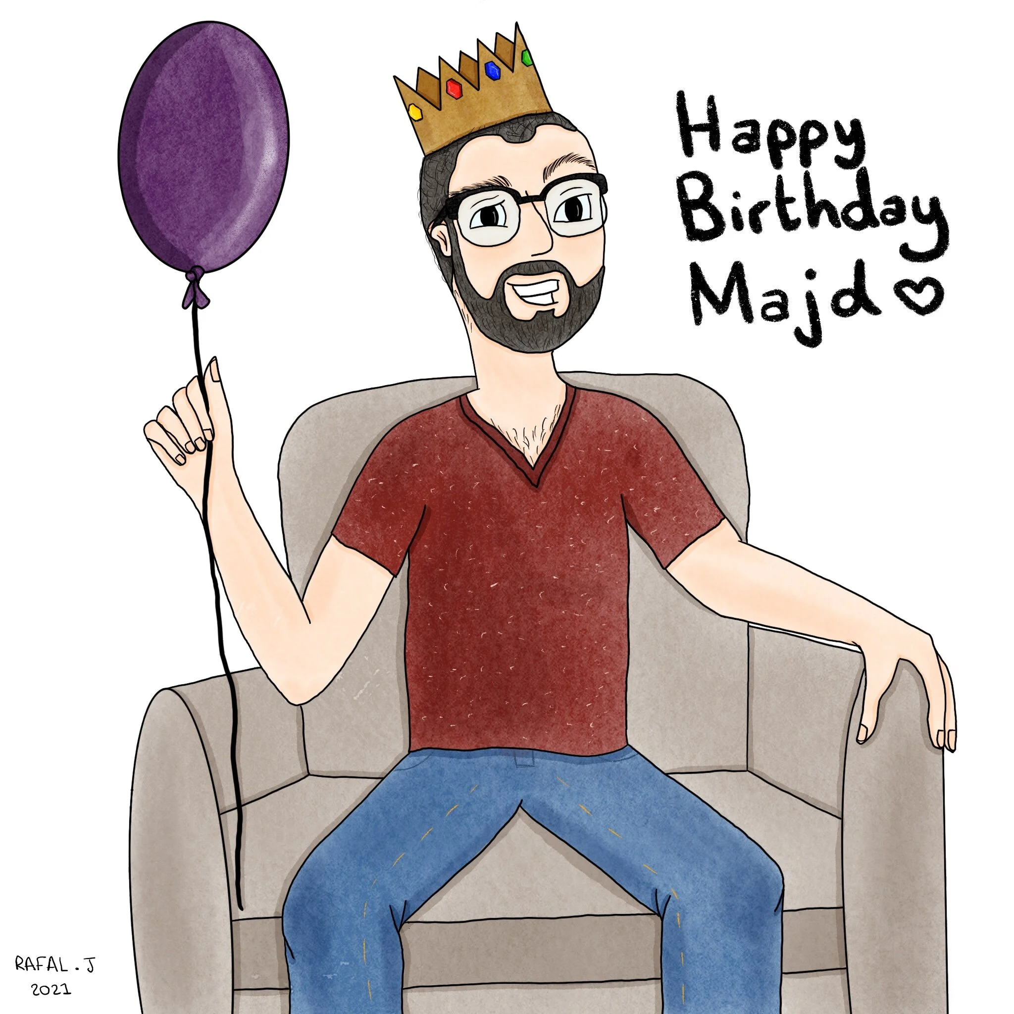 Custom Birthday Illustration