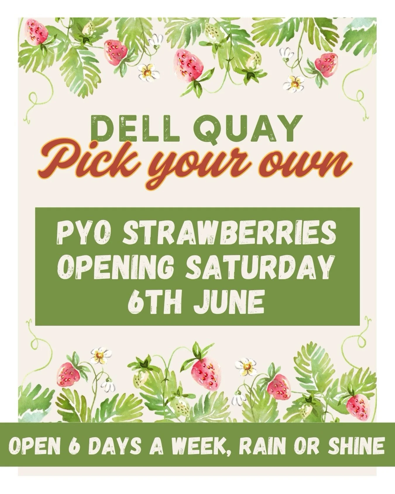 You heard it here first🤭

Mark your calendars - Pick your own strawberries are BACK on Saturday 6th of June🍓 We can&rsquo;t wait to welcome you all back! 

Tag a friend who you&rsquo;d love to go picking with👇🏼

#strawberrypicking #pyostrawberrie
