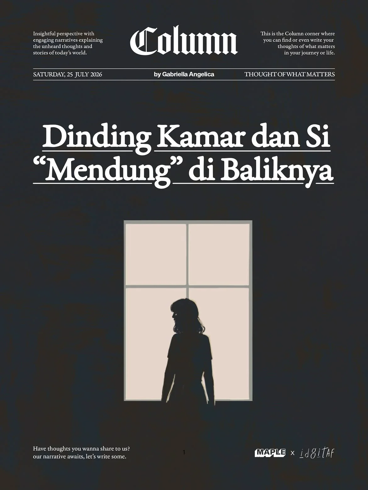 Ditulis oleh seorang perempuan yang terbiasa memeluk banyak rasa dalam diamnya.Writer- @angiegbr.jpg