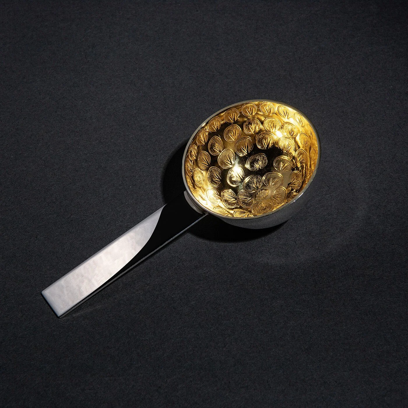 Silver Coffee Scoop Gilt Interior