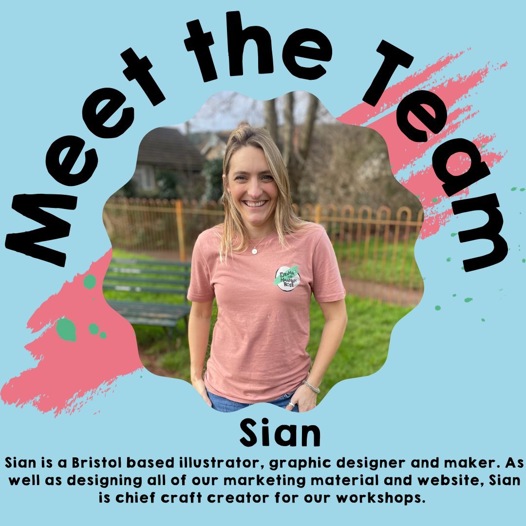 Meet our next team member

✨ S I A N ✨ 

Sian is our talented graphic designer and also facilitates the craft section of our workshops! 🖌️ 

Sian meticulously plans each craft  to suit our adventures and makes sure everything is unique to Drama with