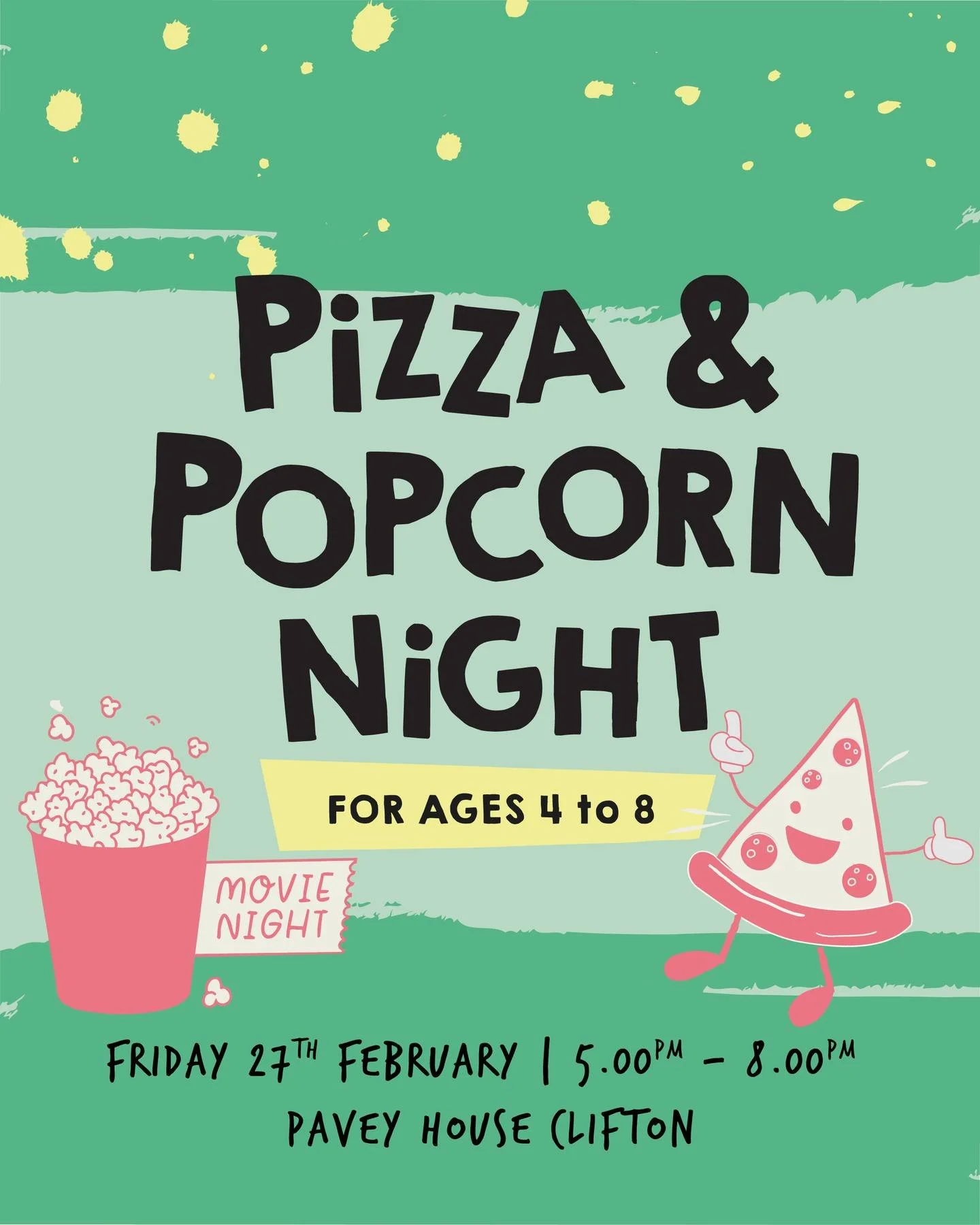 Pizza, Popcorn Night is back!🍿🍕

Join us on Friday 27th for a super cosy evening in Clifton Village as we settle in to watch "IF"🎬💜

Think fun crafts, popcorn, pizza and a lovely little wind-down to the week! 

We&rsquo;re also so excit