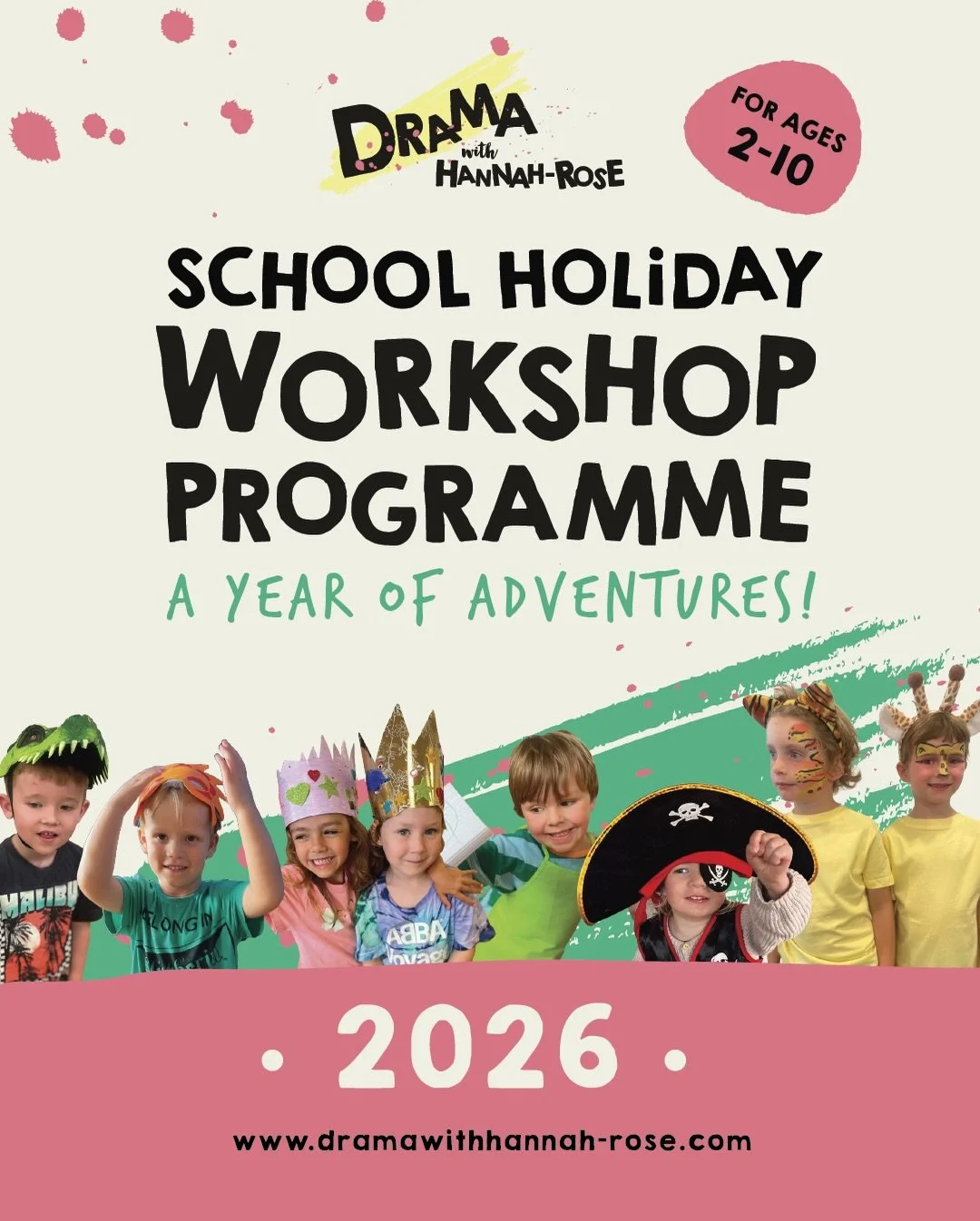 ✨OUR 2026 PROGRAMME IS LIVE✨

For the first time ever&hellip; you can now see our entire year of Drama with Hannah-Rose adventures in one place🎭💫

From February Half Term right through to October, including:
🌟 1 Day Drama &amp; Craft Workshops
🌟 