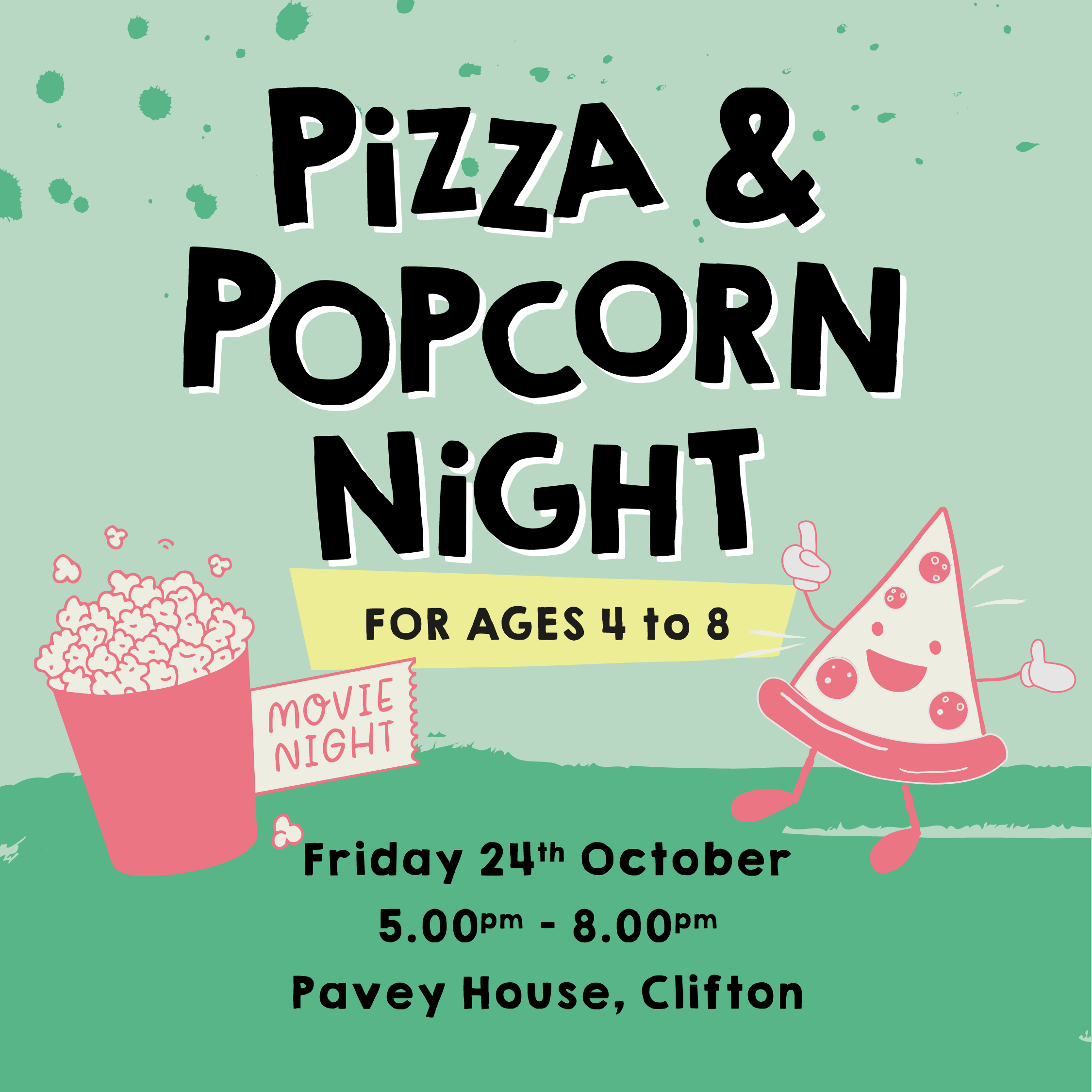 Pizza & Popcorn Night: (October)