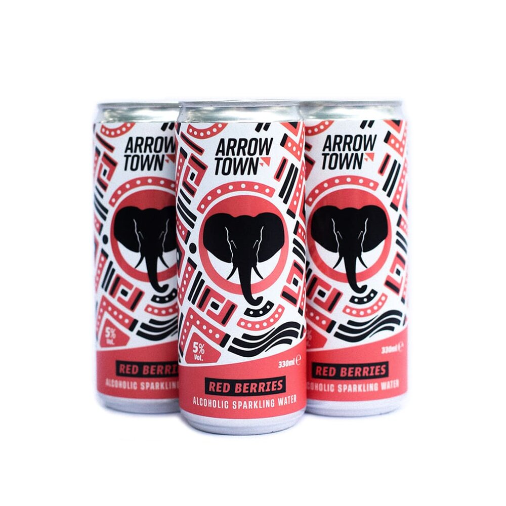 Three Arrowtown red berries hard seltzer cans