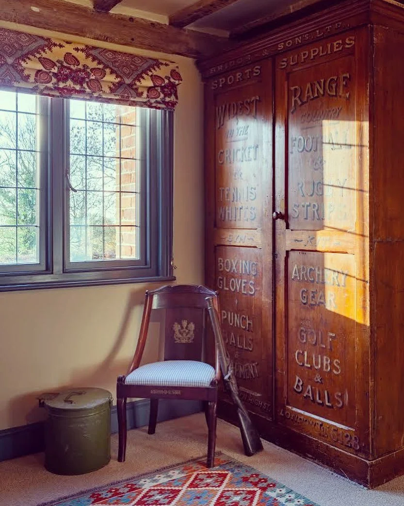 I love mixing old with new. This fabulous wardrobe was found at @ralfesyard and is now looking fabulous in a boy&rsquo;s bedroom from a recent project