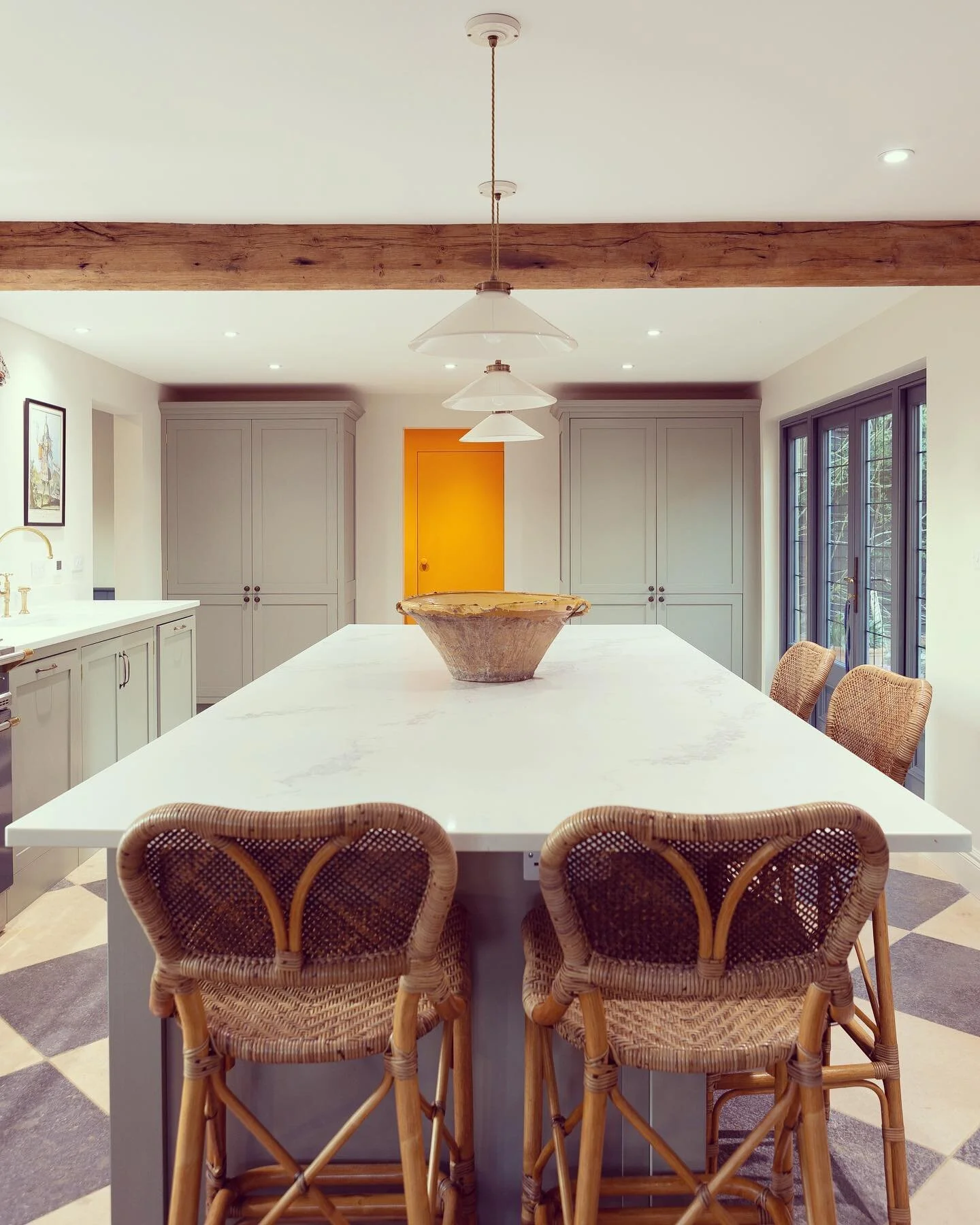 One of our recent kitchen designs flooded with light on this beautiful bright sunny day (at last) ☀️