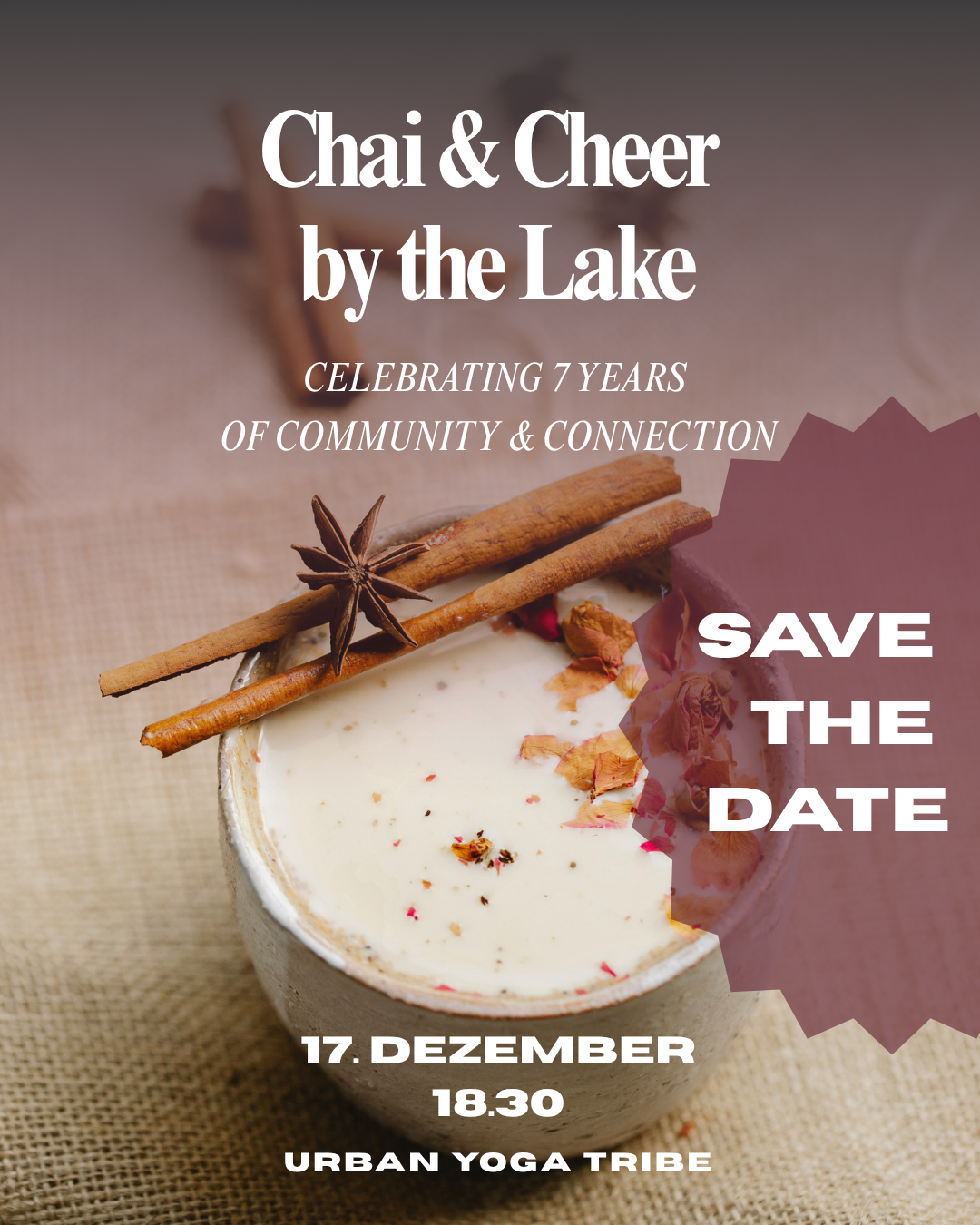 Chai &amp; Cheer by the Lake - 7 Years Urban Yoga Tribe