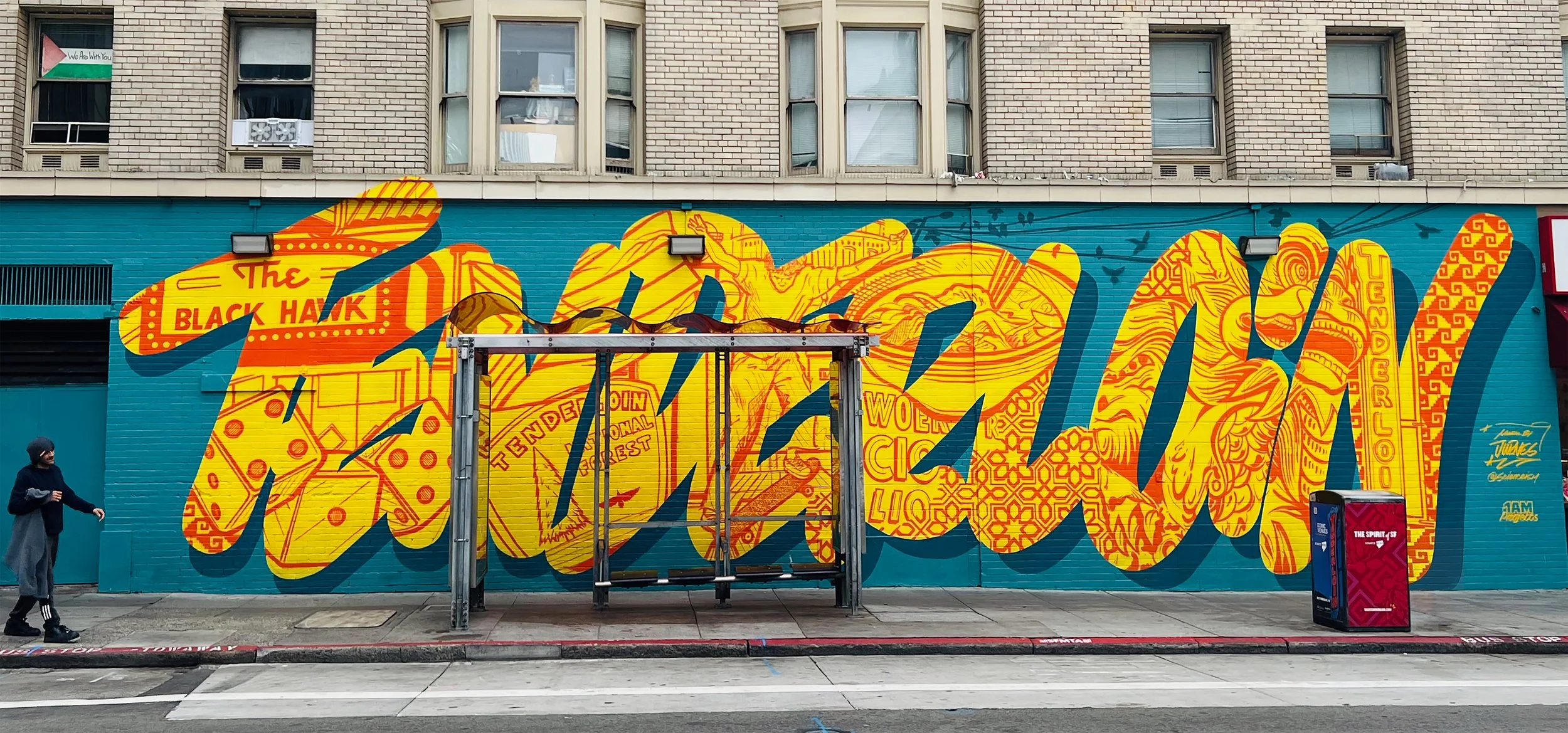 Greetings from the TL mural in Tenderloin, San Francisco