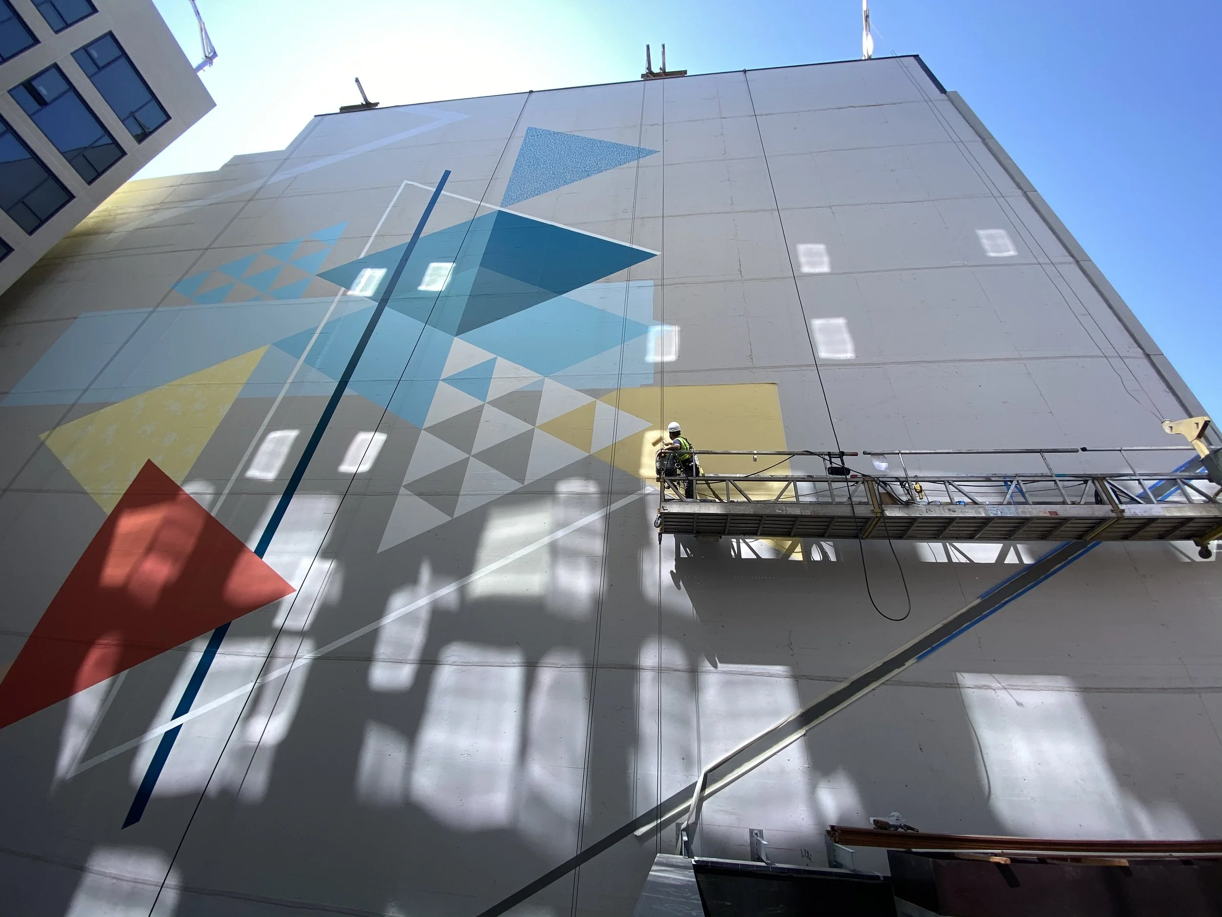 A custom mural painted at Prism in San Francisco by 1AM Projects