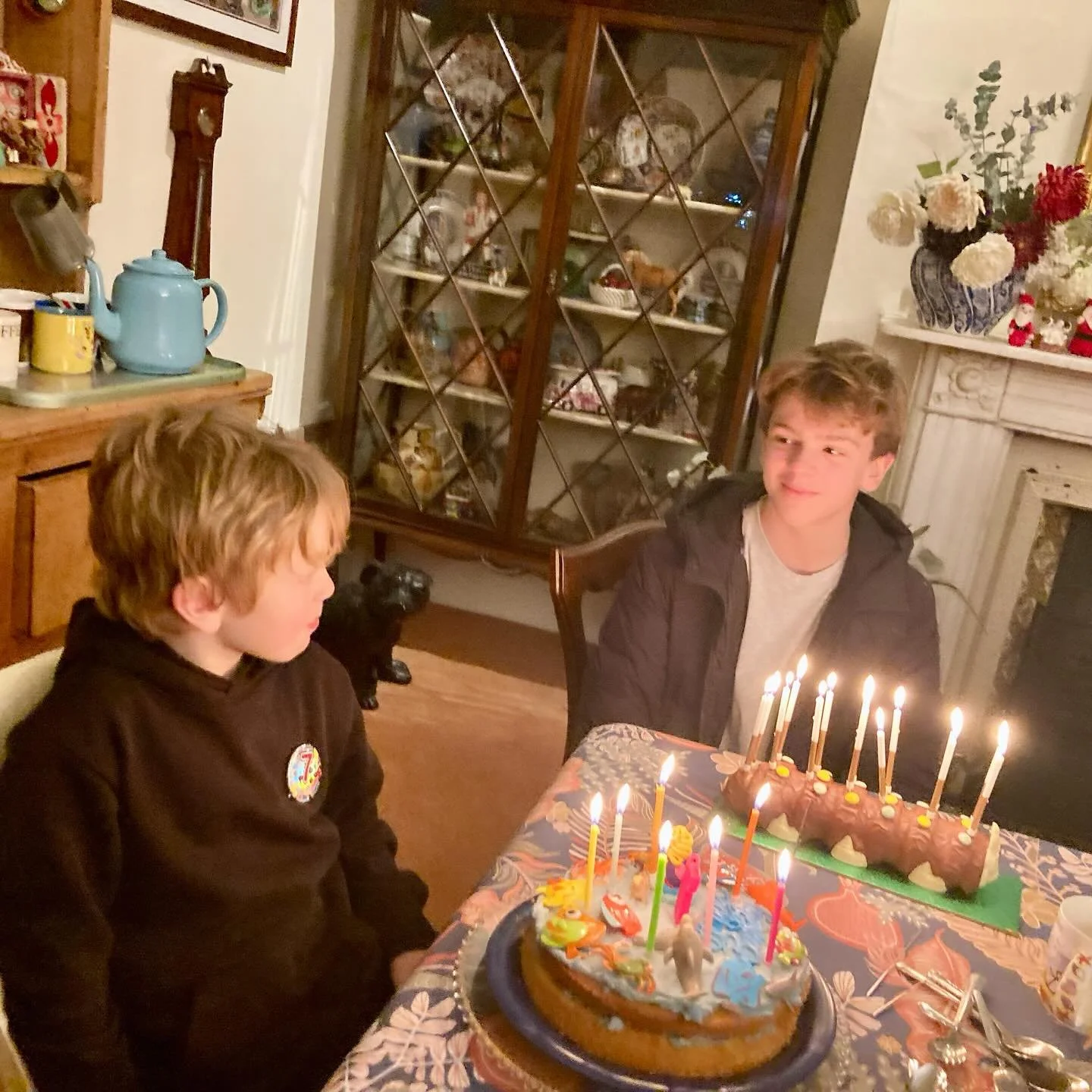 My boys! 😍. 7 and 14&hellip; born 7 years and 2 days apart. Lots of candles on cakes and breakfasts! 🥳