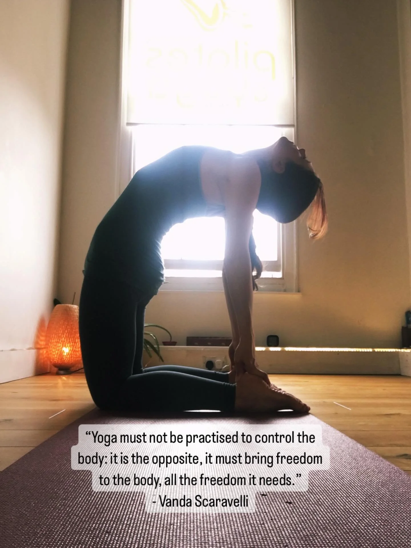 I&rsquo;ve always loved this quotation from the yoga teacher Vanda Scaravelli. If we&rsquo;re not careful we can get confused and think that doing yoga is about doing postures and that postures are about alignment and making specific (perfect) shapes