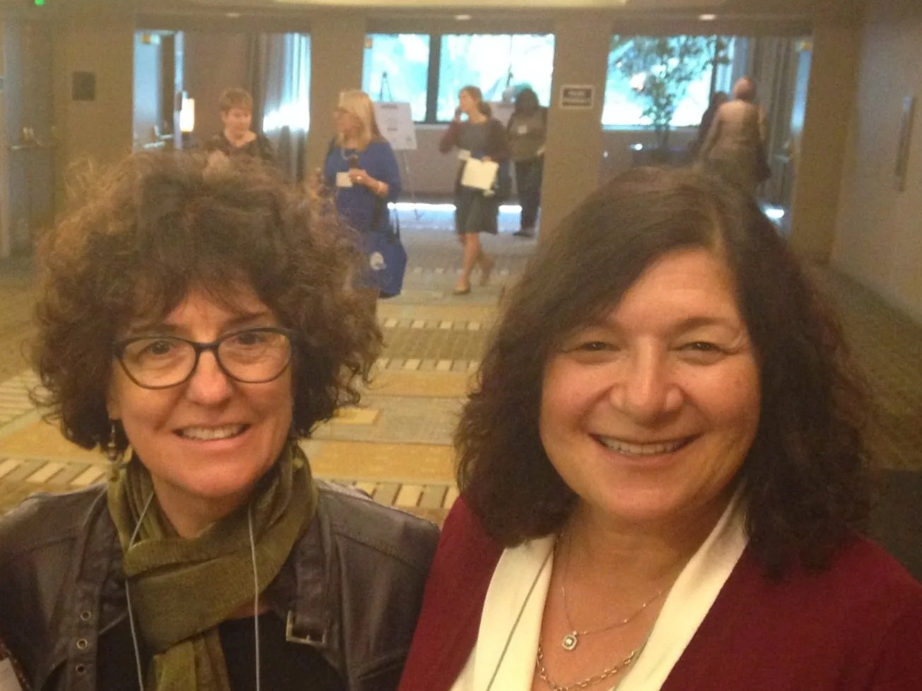 Kit Bell, mentor and pal and now retired!! and Lori Howard at CATESOL Santa Clara