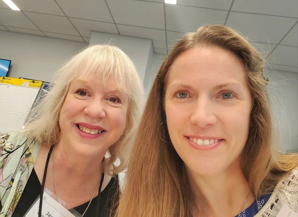 Gift to the field and friend, Patsy Egan, and I at AIR's Teaching the Skills that Matter pilot in DC 2019.