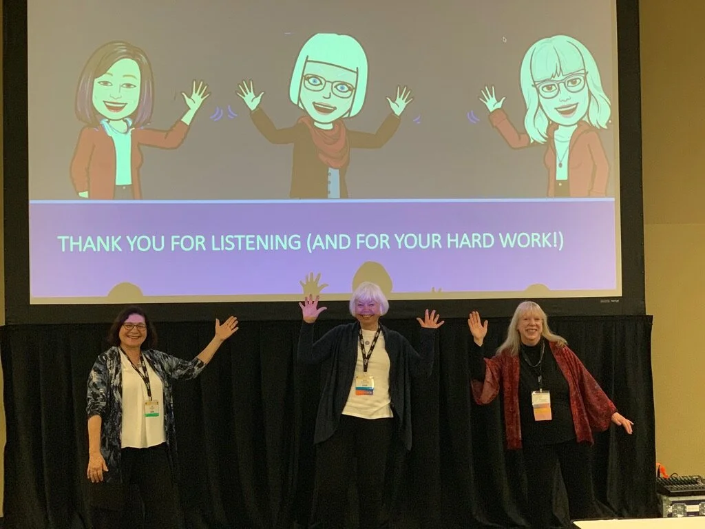 Lori Howard, Sylvia Ramirez, and moi at TESOL 2019 during our Listening workshop