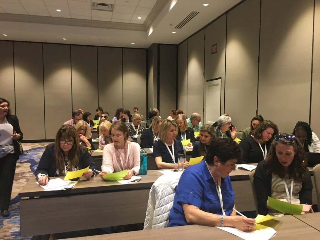 Lori and I doing the Listening workshop at COABE
