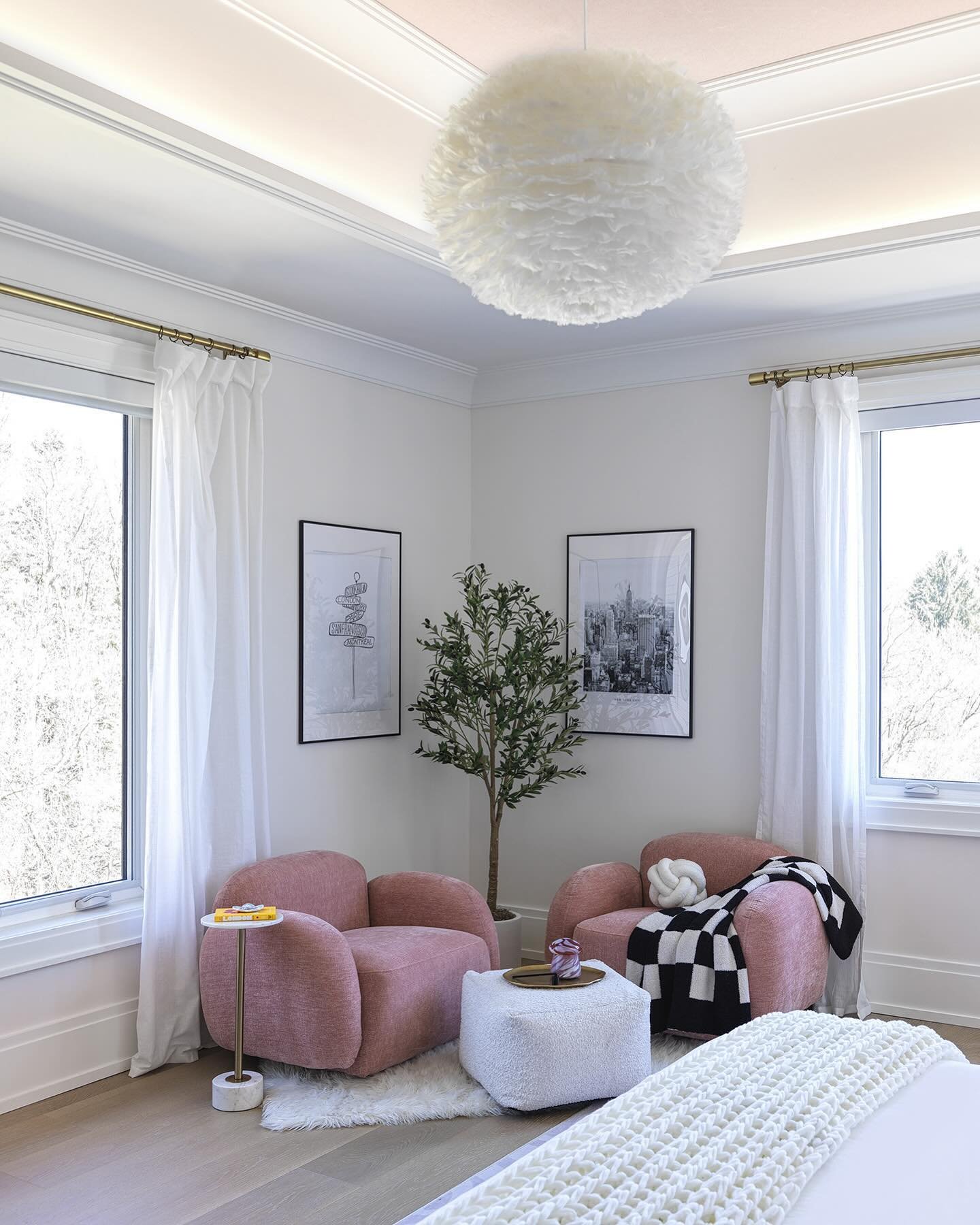 My client surprised her daughter with a bedroom makeover when she returned from University!
Sneak peek of the cozy corner seating area! 

📸 @arnalphotography 

#bedroommakeover #interiordesign #surprisemakeover #design #bedroom 
#loveyourspace
