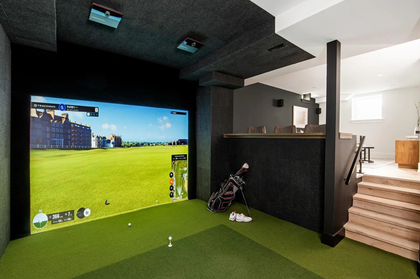 Started with a dig.
Ended with a dream.
Custom golf sim, custom vibes, custom everything.
Welcome to the basement every golfer wishes they had. 🏌️&zwj;♂️

🪏 @steptoecarpentry 
📸 @mike_chajecki 

#HomeGolf #BasementGoals #DesignMagic
