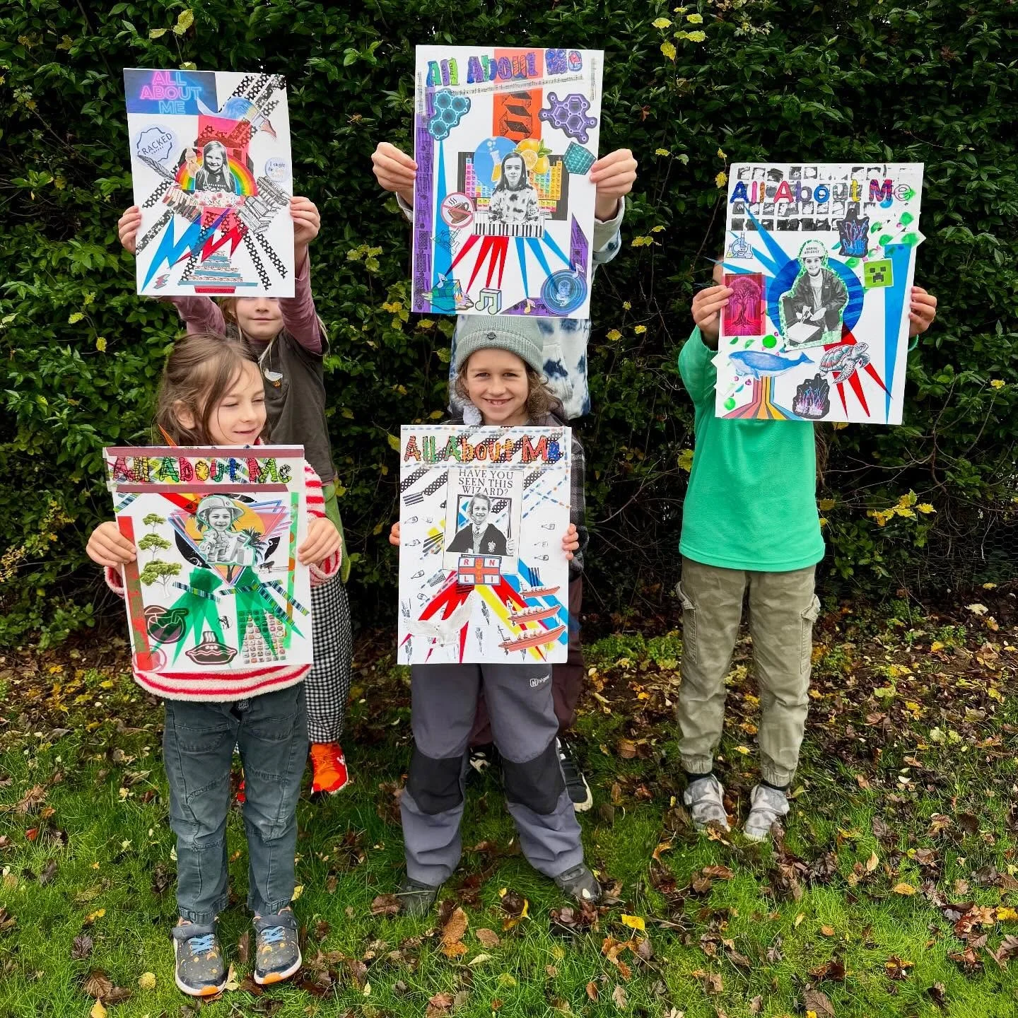 All About Me Posters
🌟🌟🌟🌟🌟🌟🌟

This week, our students became graphic designers. Inspired by UK illustrator Tim Marrs, @timmarrsart , they worked with text and image to create posters all about them. 

Our young designers have learned about com