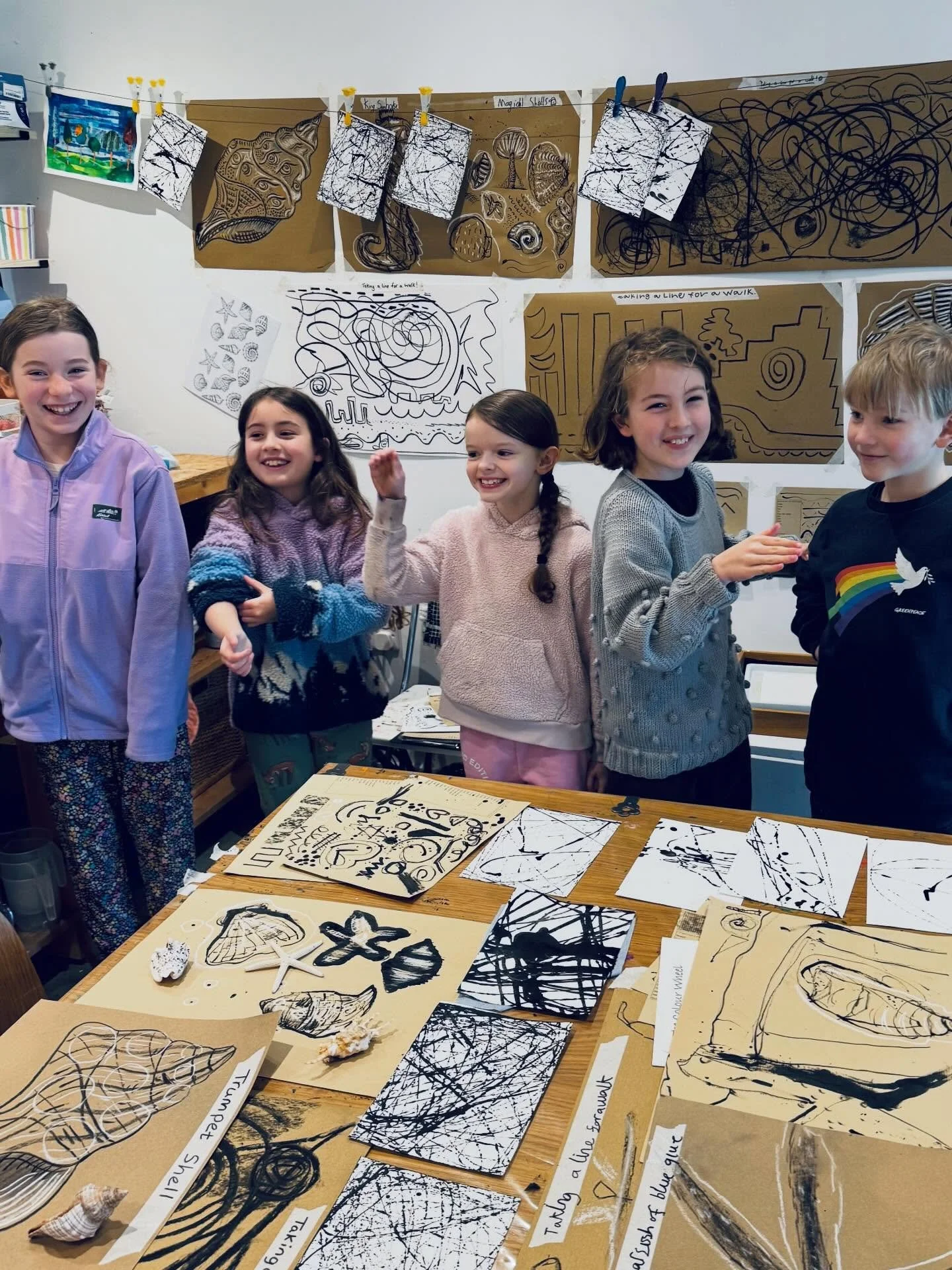 Exploring line... It has been great!! 😍

We began with a charcoal warm-up, taking inspiration from Paul Klee and his idea of &ldquo;taking a line for a walk.&rdquo; Our charcoal lines started with a calm stroll across the page&hellip; then climbed a